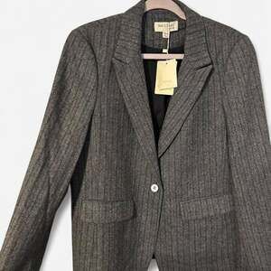 See U Soon Herringbone Wool Blazer Grey